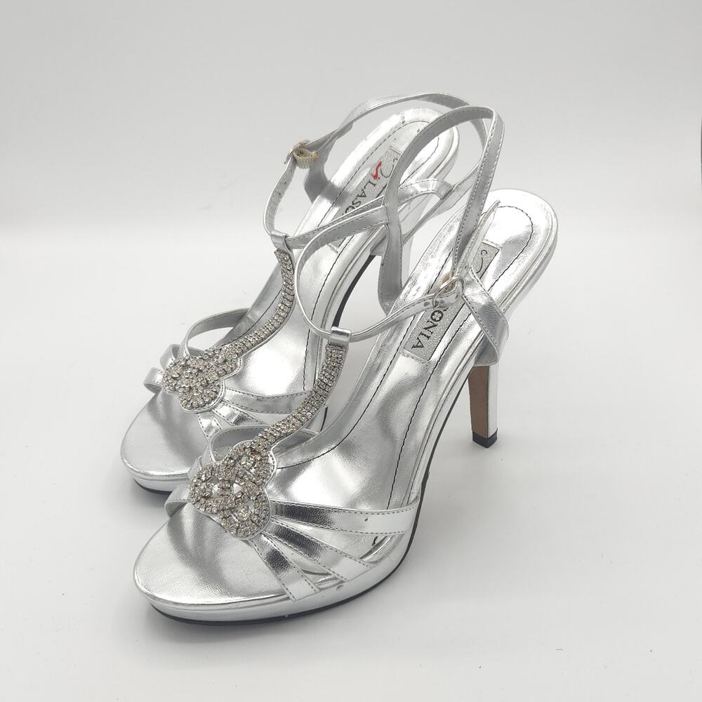 Lasonia Women's Size 10 Sandals Heels Silver